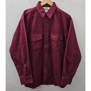 VINTAGE Duxbak Shirt XL Garnet Heavy Flannel Hunting Outdoor Long Sleeve USA